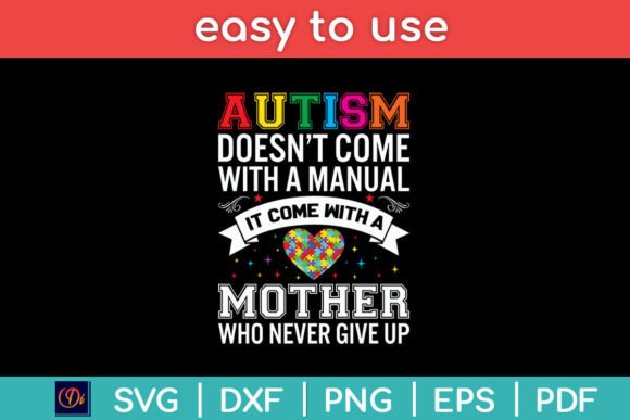A Designer's Take on the Autism Doesn't Come with a Manual Embroidery File