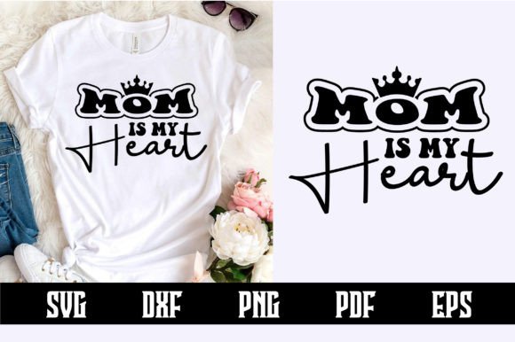 Mom is My Heart: A Heartfelt Design for Real Embroidery