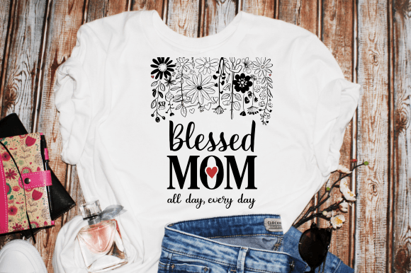 Reviewing the Retro Mother's Day PNG, Blessed Mom Design
